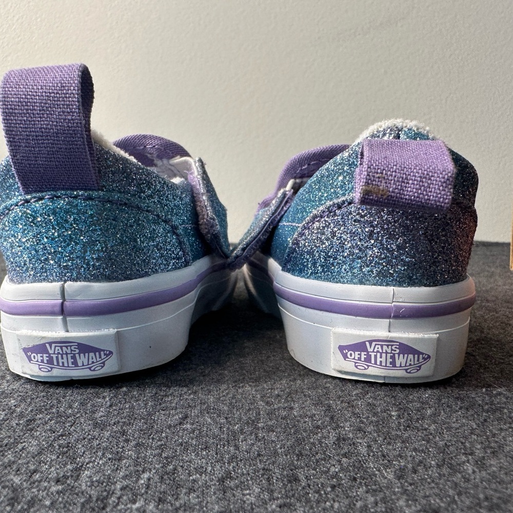 Toddler size 3 glitter Ombré slip on vans NWT - Picture 7 of 8